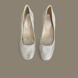 Donald J. Pliner Silver Heels Elegant Design